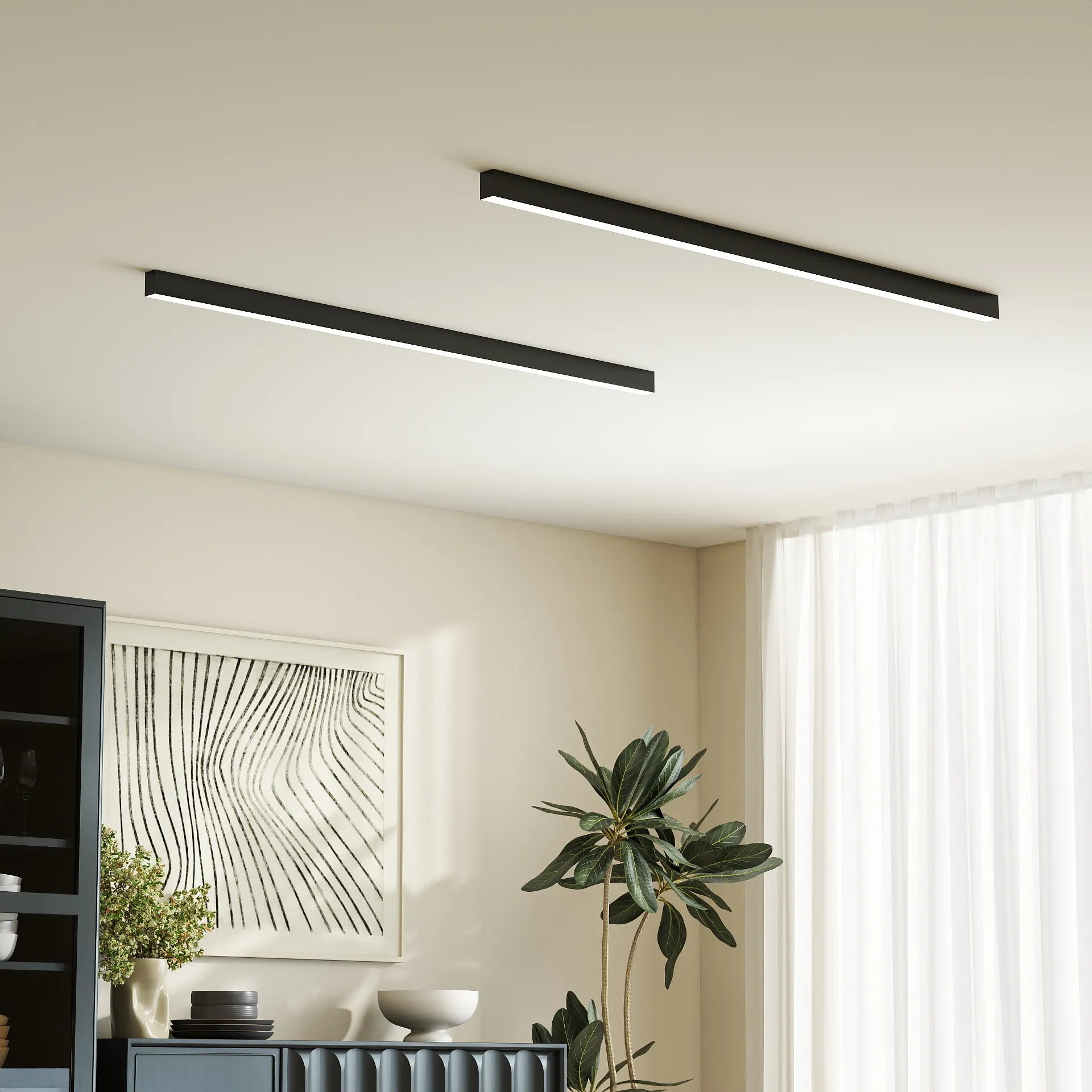 Plafonnier à bande LED nordique moderne