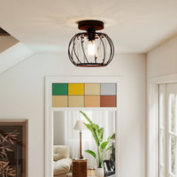 Moderne kreativ lanterneformet glasloftslampe