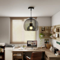 Moderne simpelt kobberglasloftslys