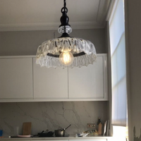 Luce a sospensione per fiori di vetro chic