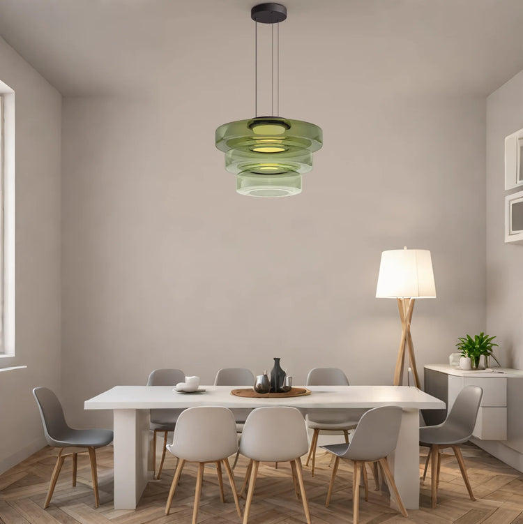 Lampe à suspension en verre de style Bauhaus