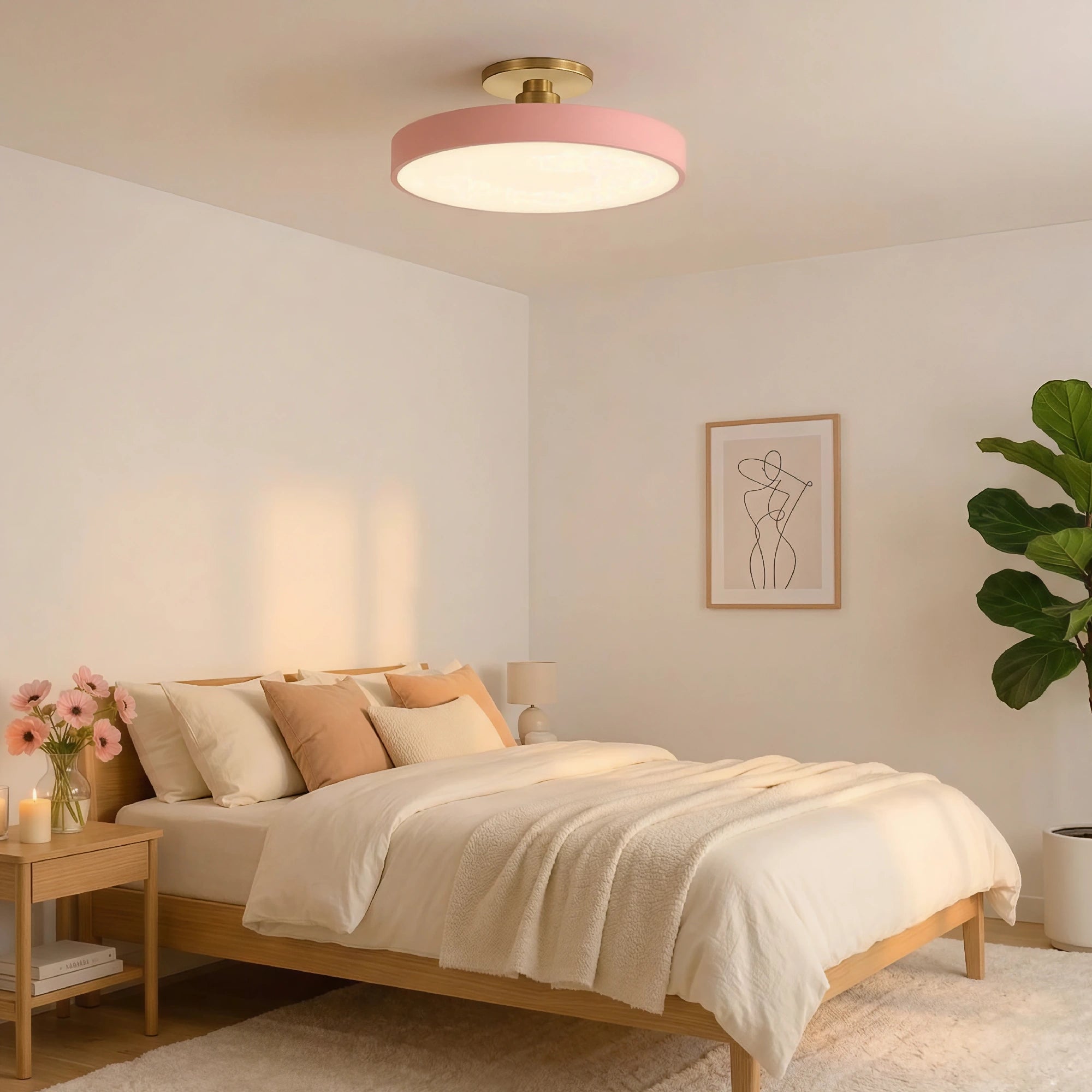 Nordic Round Flush Mount Ceiling Light