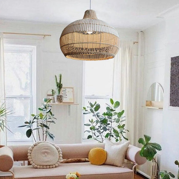 Classic Round Rattan Pendant Light