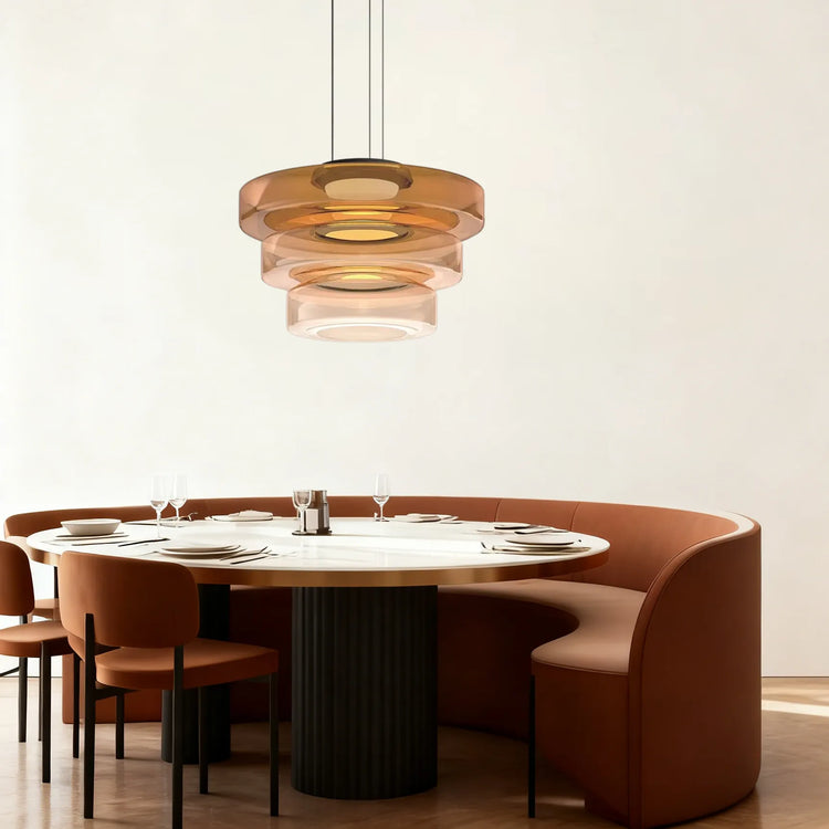 Lampe à suspension en verre de style Bauhaus