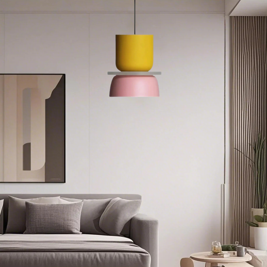 Lampadario in acrilico Macaron semplice nordico Glarefusion