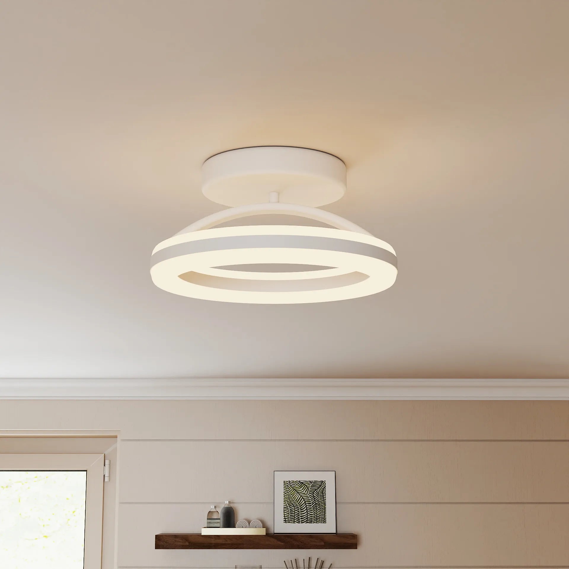 Plafonnier rond en fer moderne et chic