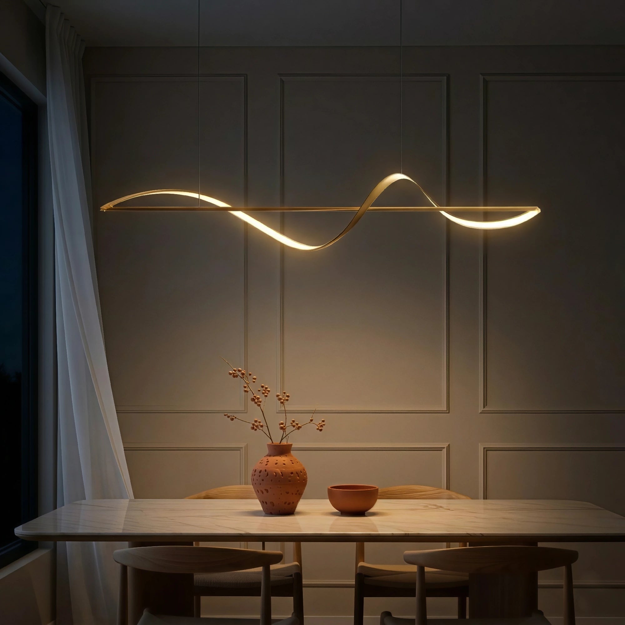 Lampada a sospensione da ristorante moderna e creativa dalle linee semplici italiane