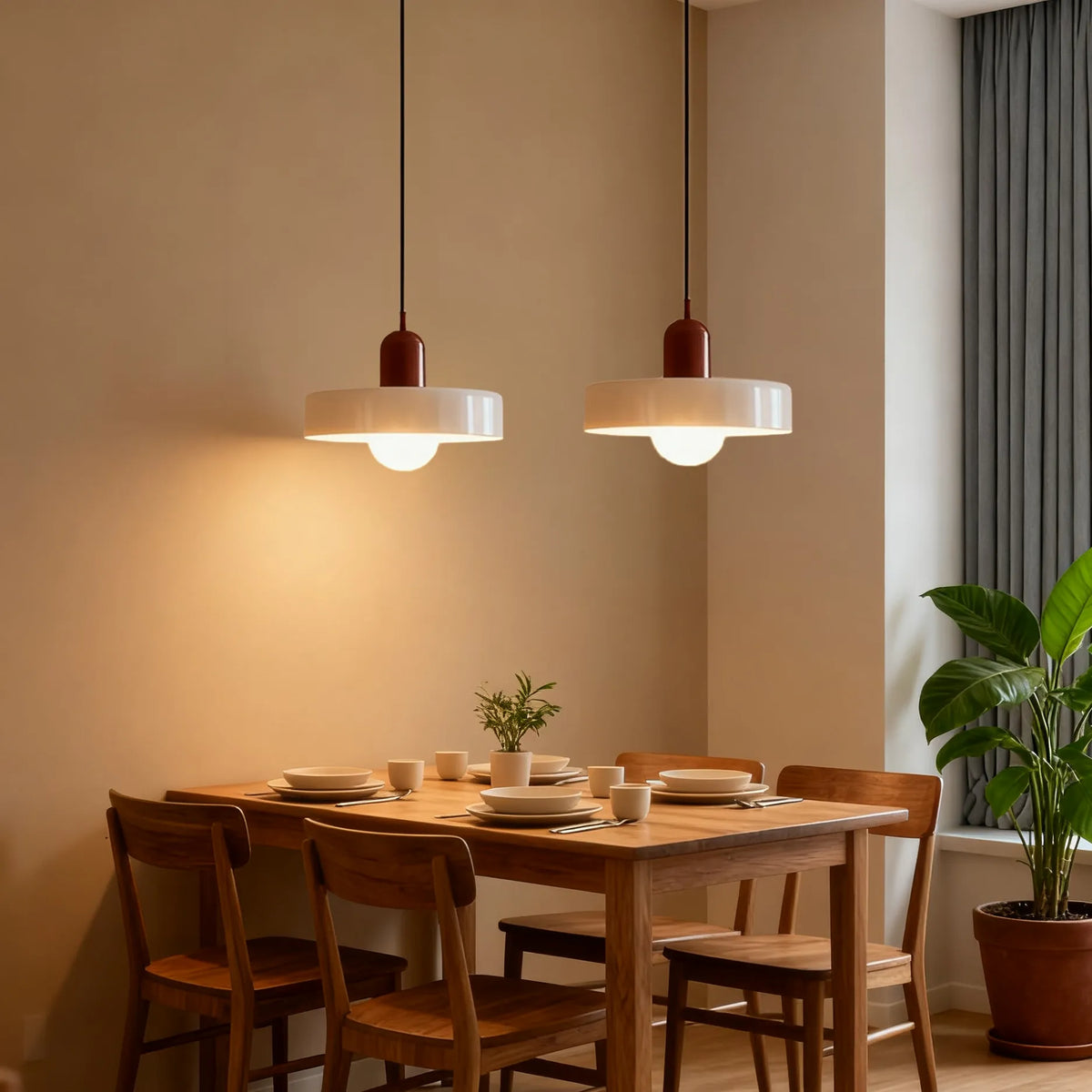 Glarefusion Modern Bauhaus Glass LED Pendant Light