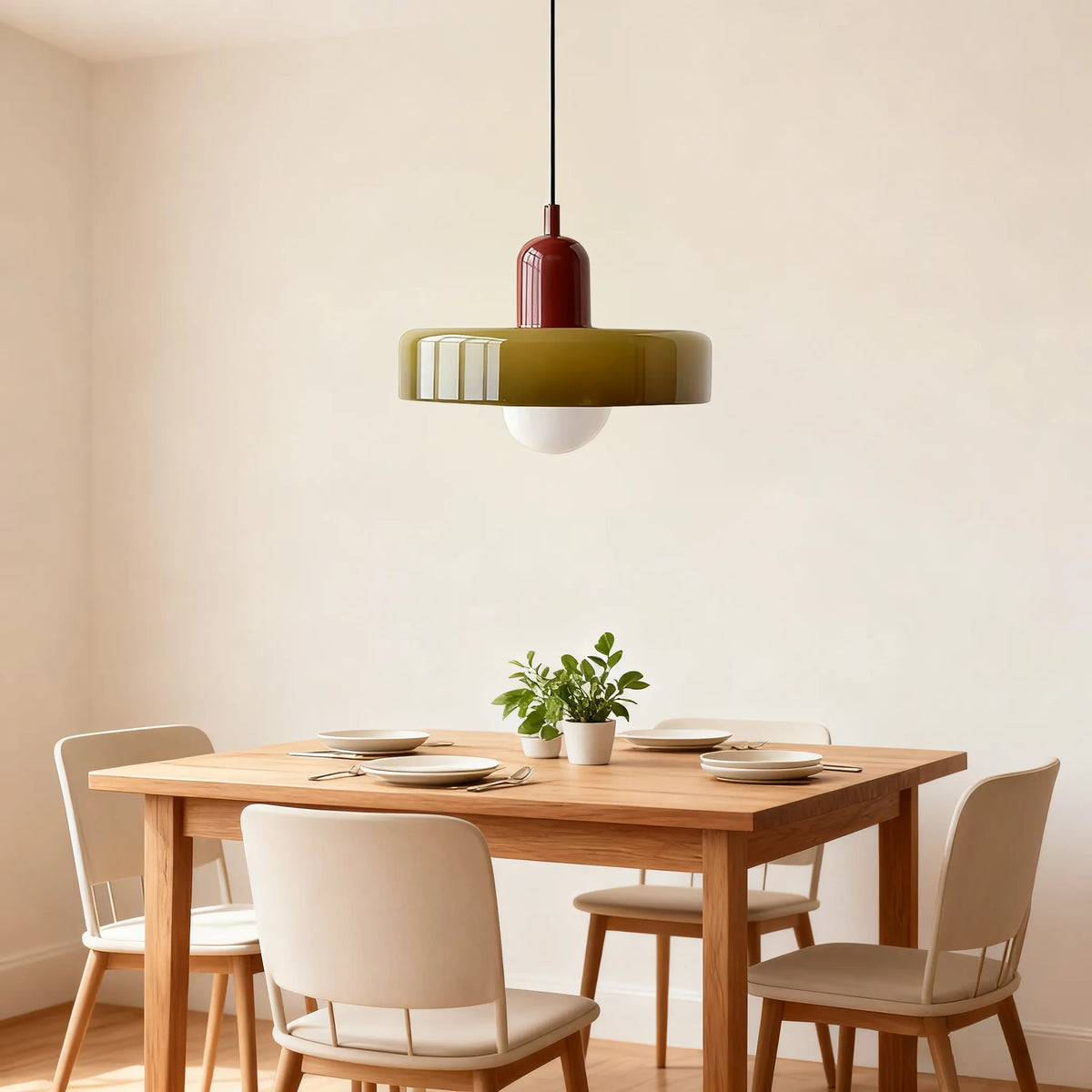 Glarefusion Modern Bauhaus Glass LED Pendant Light