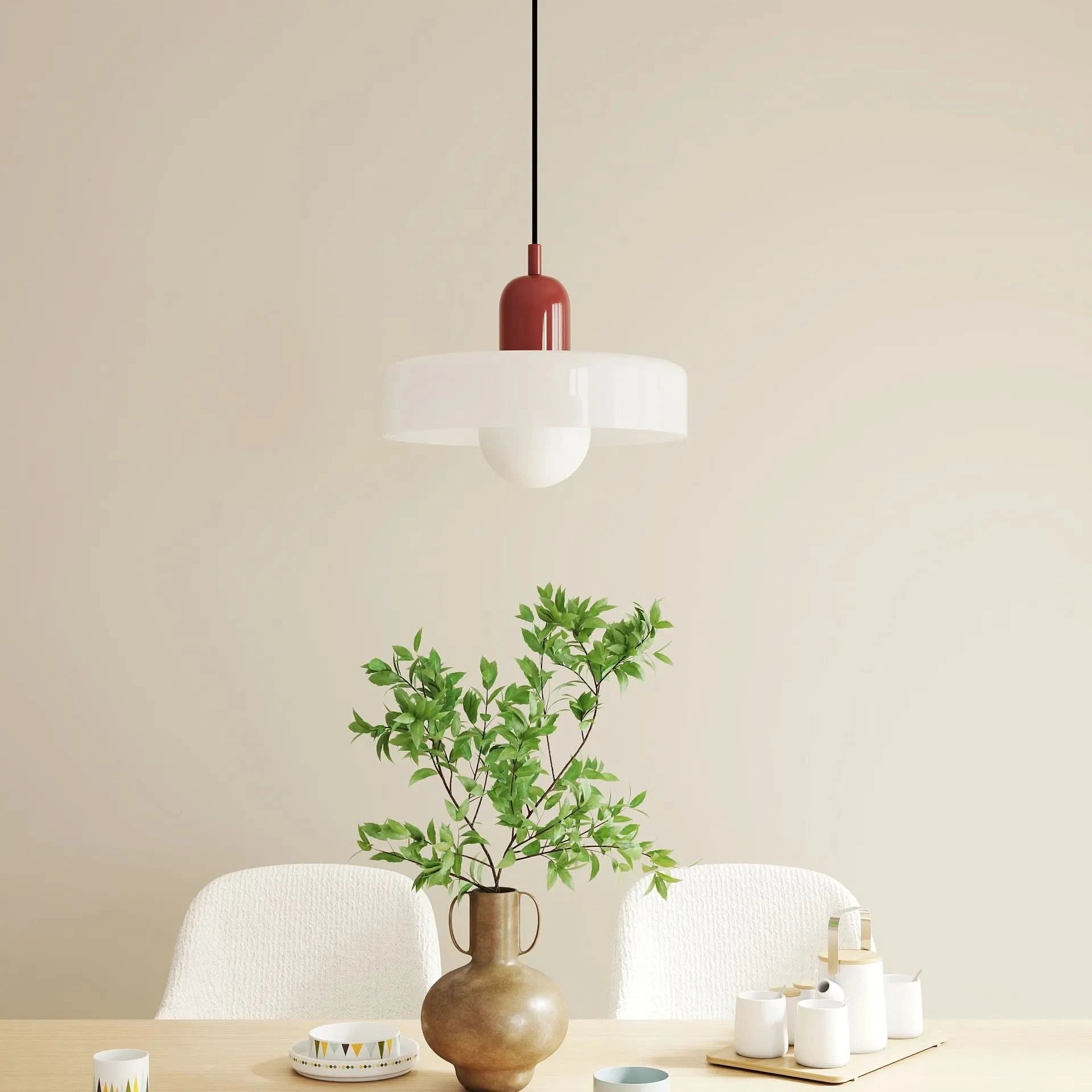 Glarefusion Moderne Bauhaus Glas LED Pendel