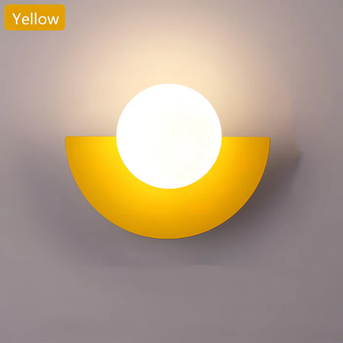 Lampada da parete semicircolare nordica Glarefusion