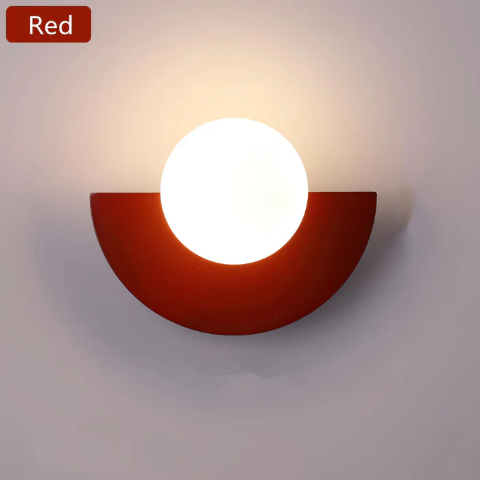Lampada da parete semicircolare nordica Glarefusion