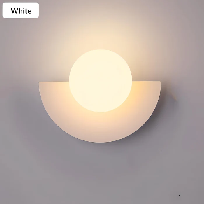 Lampada da parete semicircolare nordica Glarefusion