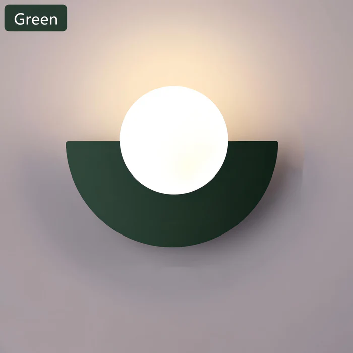 Lampada da parete semicircolare nordica Glarefusion