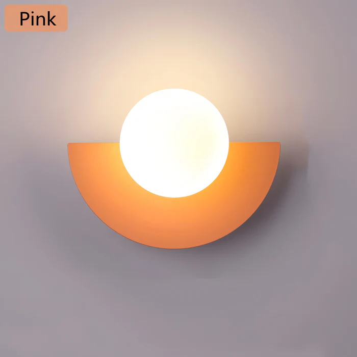 Lampada da parete semicircolare nordica Glarefusion