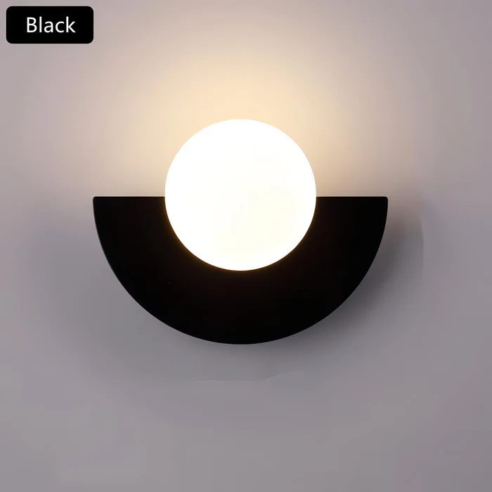 Lampada da parete semicircolare nordica Glarefusion