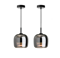 Glarefusion Modern Black Glass Pendant Light