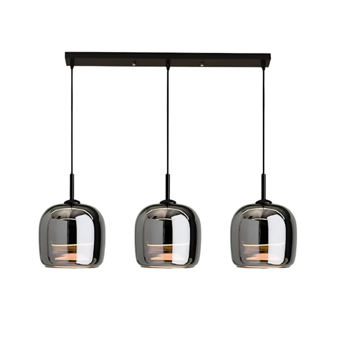 Glarefusion Modern Black Glass Pendant Light