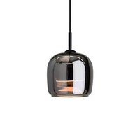 Glarefusion Modern Black Glass Pendant Light