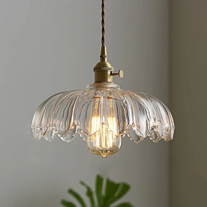 Glarefusion Chic Glass Flower Pendel Lampe