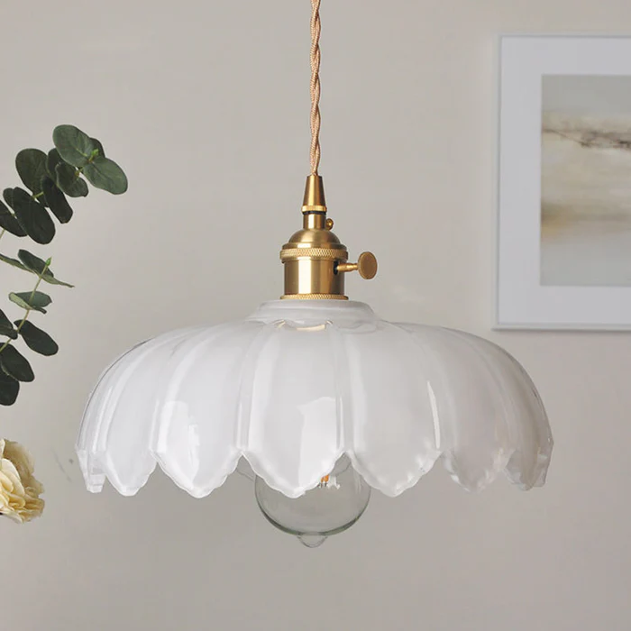 Glarefusion Chic Glass Flower Pendant Lamp