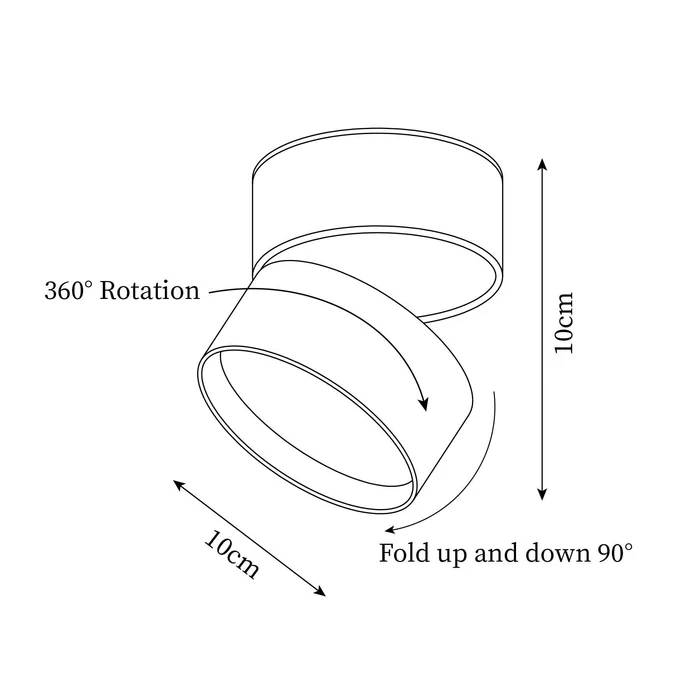 Adjustable 360 Rotation Ceiling Light