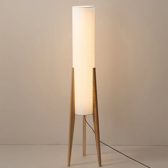 Nordic Solid Wood Floor Lamp
