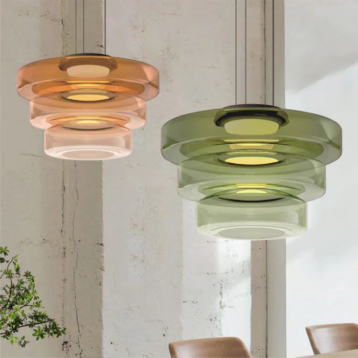 Bauhaus Style Glass Pendant Light