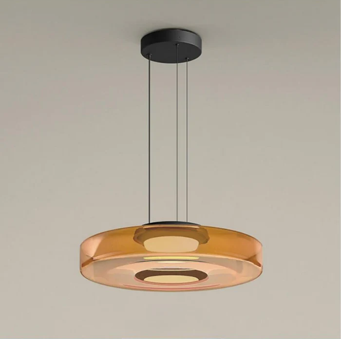 Bauhaus Style Glass Pendant Light