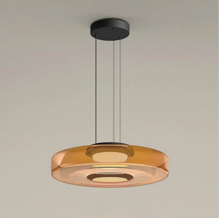 Lampe à suspension en verre de style Bauhaus