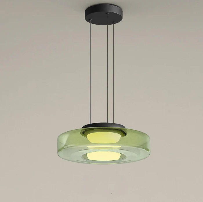 Lampe à suspension en verre de style Bauhaus