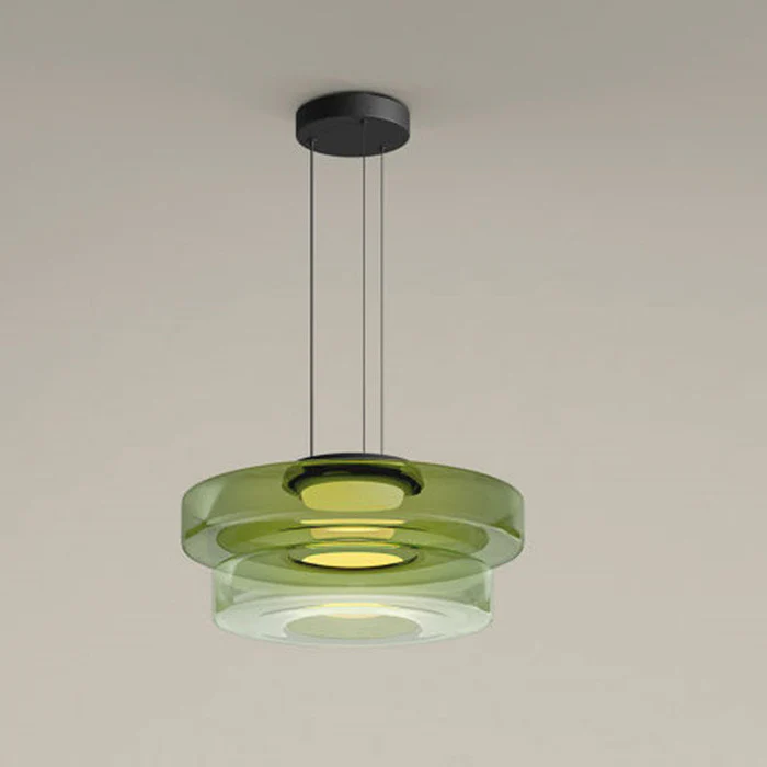 Lampe à suspension en verre de style Bauhaus