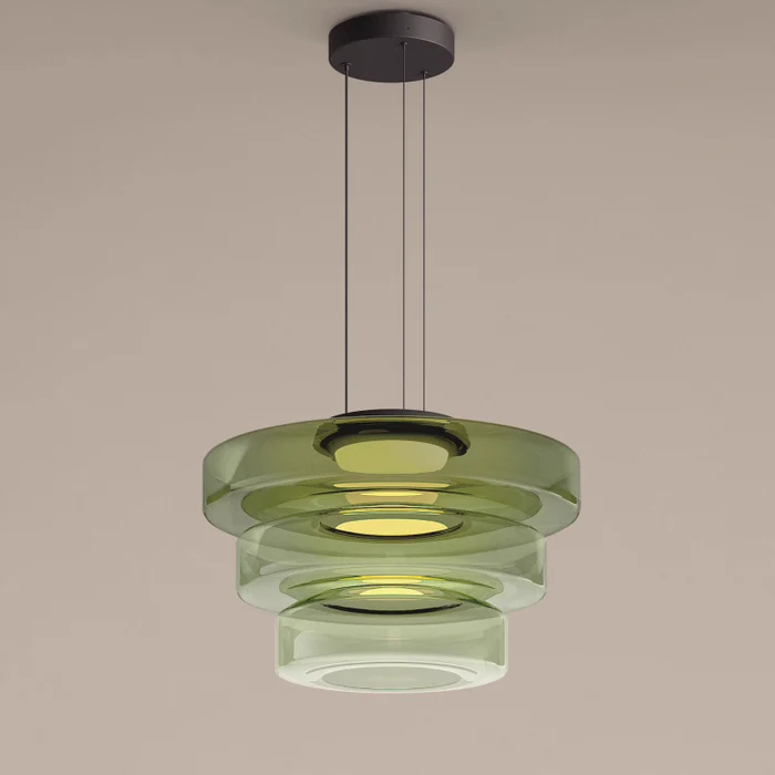 Lampe à suspension en verre de style Bauhaus