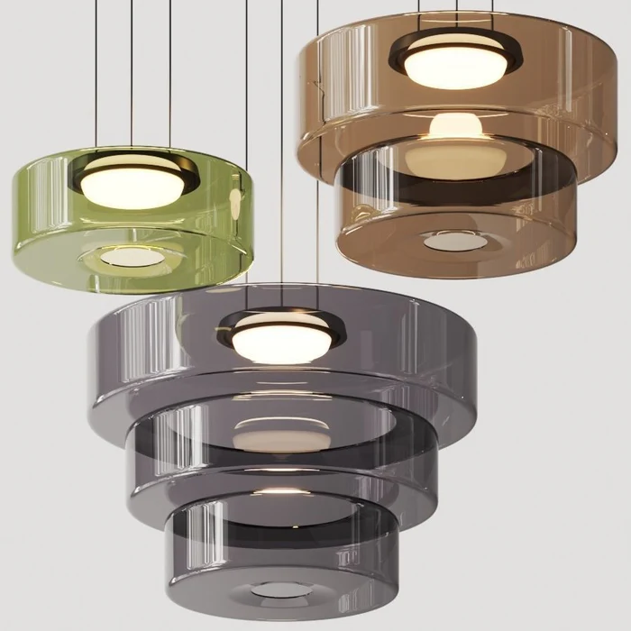 Bauhaus Style Glass Pendant Light