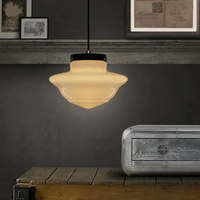 Vintage Frosted Glass Pendant Light