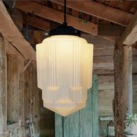 Vintage Frosted Glass Pendant Light