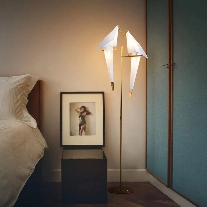 Lampada da scrivania per uccelli origami di gru di carta nordica