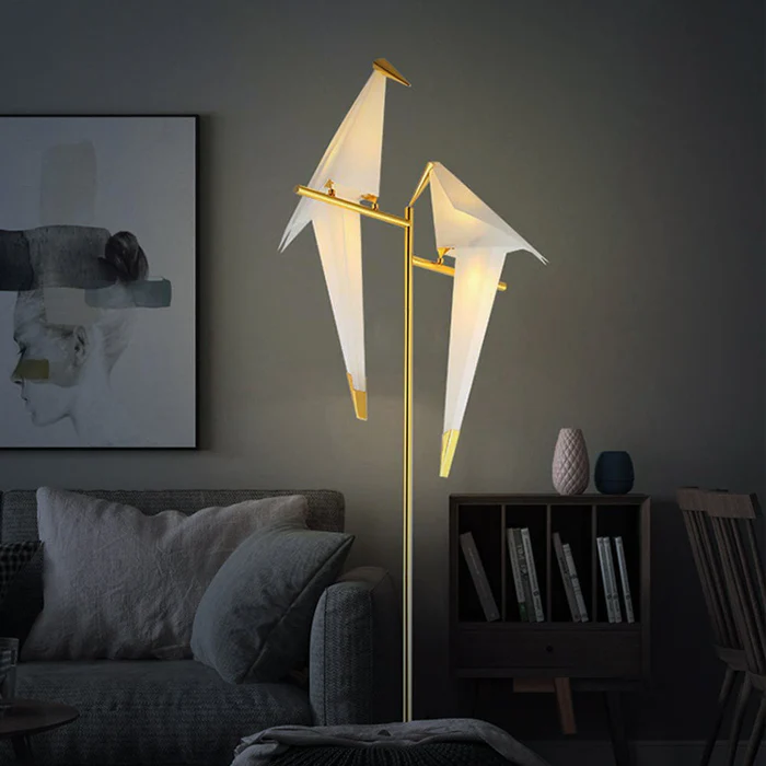 Lampada da scrivania per uccelli origami di gru di carta nordica