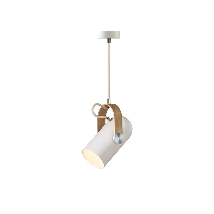 Lampada a sospensione moderna nordica in legno girevole