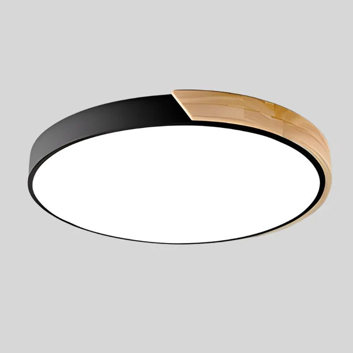 Glarefusion LED Modern Ultra Thin Wood Ceiling Light