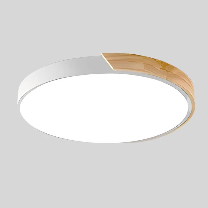 Glarefusion LED Modern Ultra Thin Wood Ceiling Light