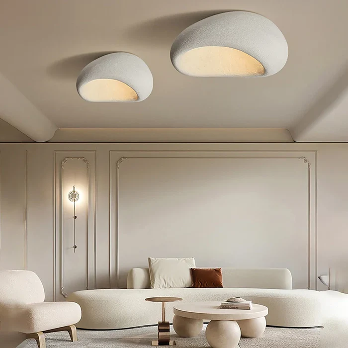 Moon-Shaped FlushMount Ceiling Light