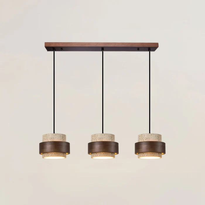 Lampe à suspension rétro en pierre Wabi-Sabi