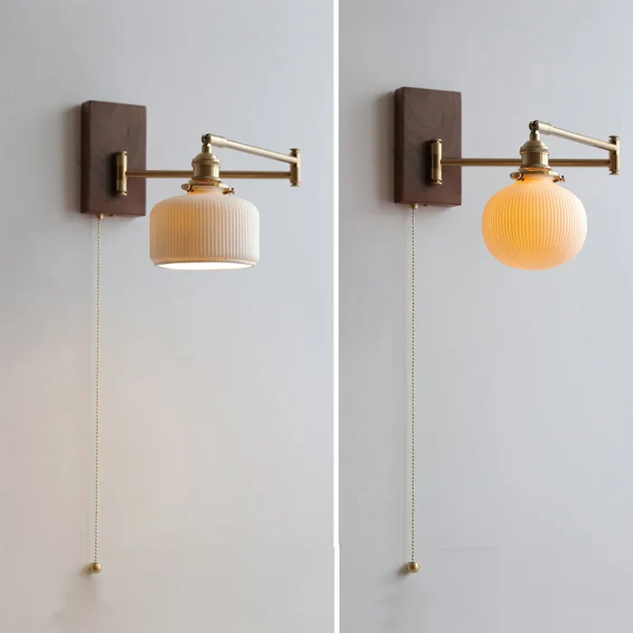 Applique murale réglable en bois moderne