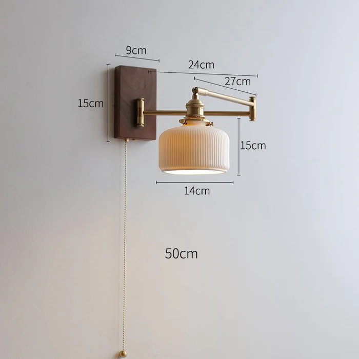 Applique murale réglable en bois moderne