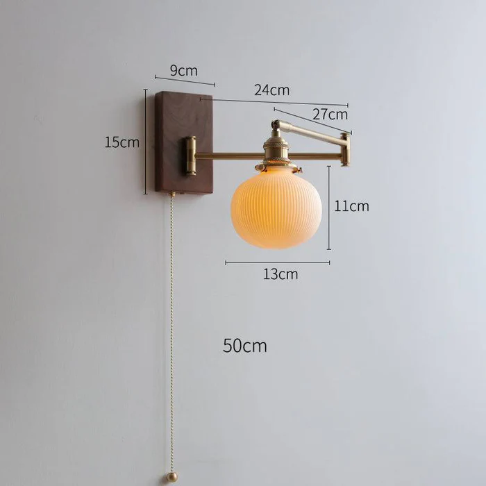 Applique murale réglable en bois moderne