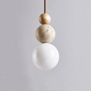 Lampe à suspension en travertin simple et moderne