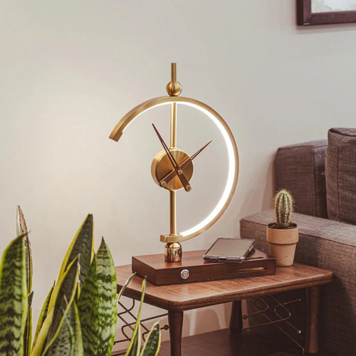 Horloge de lampe de luxe chic