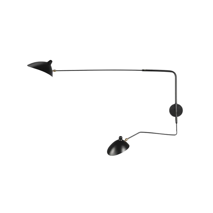 Elegante lampada da parete a doppia testa