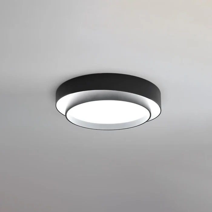 Moderna plafoniera rotonda doppia